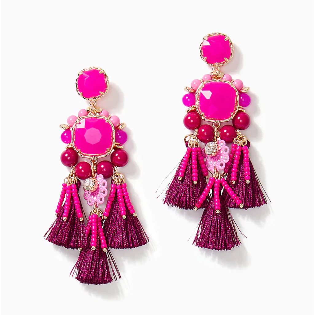 Nwt/Nip Lilly Pulitzer Amarena Cherry Waterside Earrings